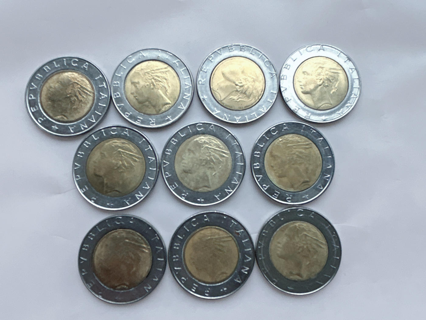 第一海外回流一元起拍收藏 散币专场 第92期 意大利200里拉双色币 10枚