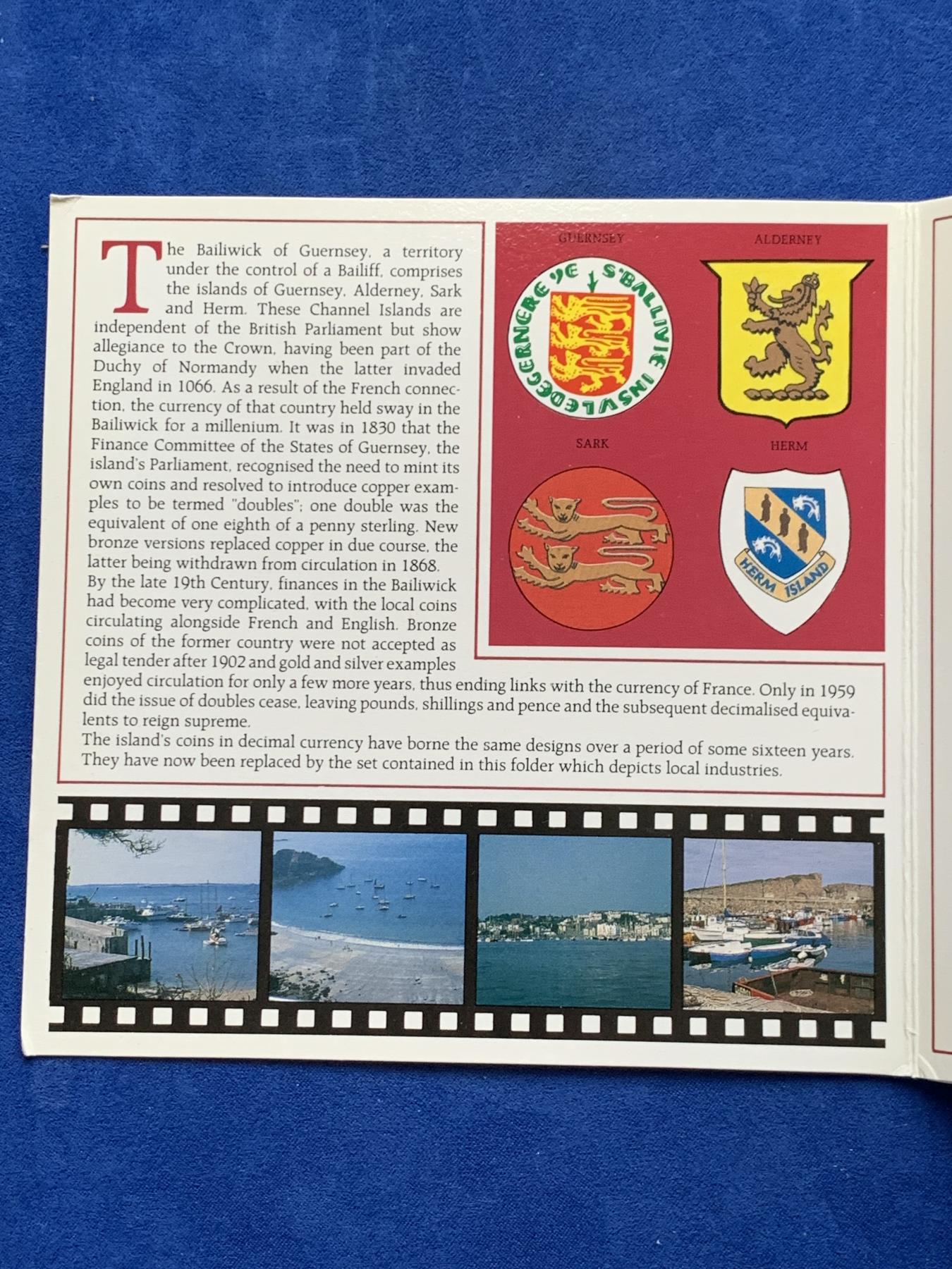 《竞宝斋》第272场- 周日，周一，周二  3场连拍 （全场包邮） 格恩西1986英国皇家造币厂官方流通套币