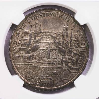 NGC-AU58 1790瑞士苏黎世城市景观泰勒大银币老包浆 - NGC-AU58 1790瑞士苏黎世城市景观泰勒大银币老包浆