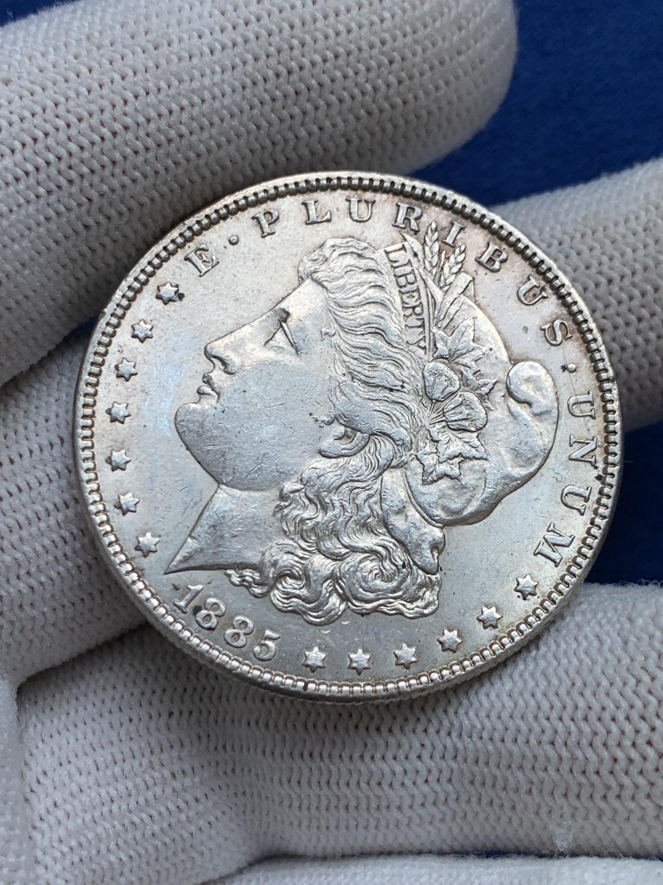 《竞宝斋》第272场- 周日，周一，周二  3场连拍 （全场包邮） 美国1885年摩根银币