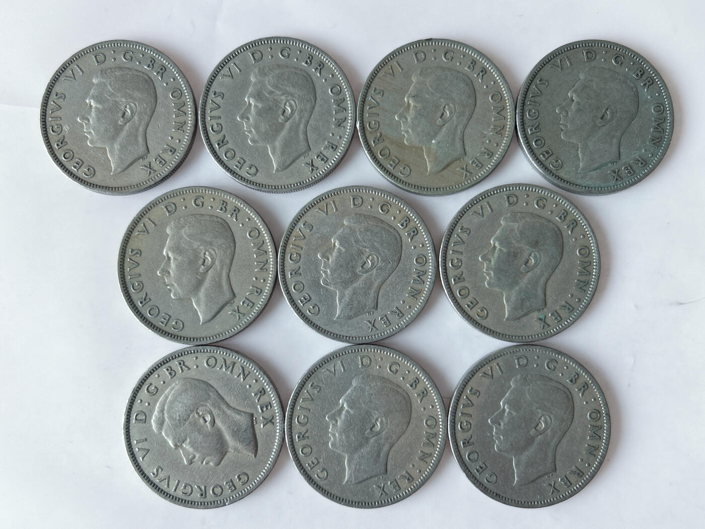 第一海外回流一元起拍收藏 散币专场 第92期 英国2先令 乔治六世 10枚