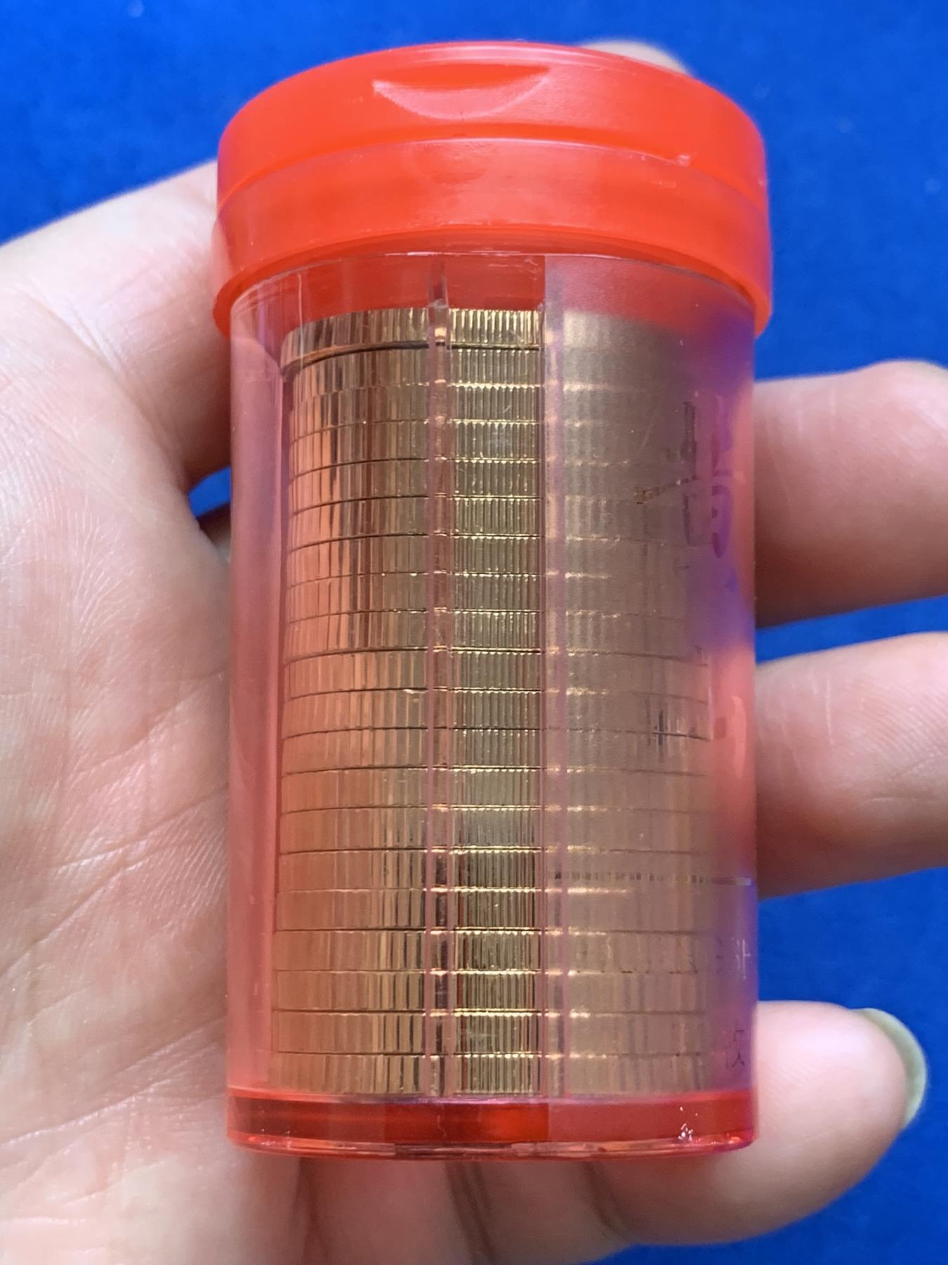 《竞宝斋》第272场- 周日，周一，周二  3场连拍 （全场包邮） 中国双遗系列5元纪念币 铜合金（泰山、武夷山、黄山、峨眉山纪念币各一桶，全新原桶未拆，每桶20枚，送保护盒）