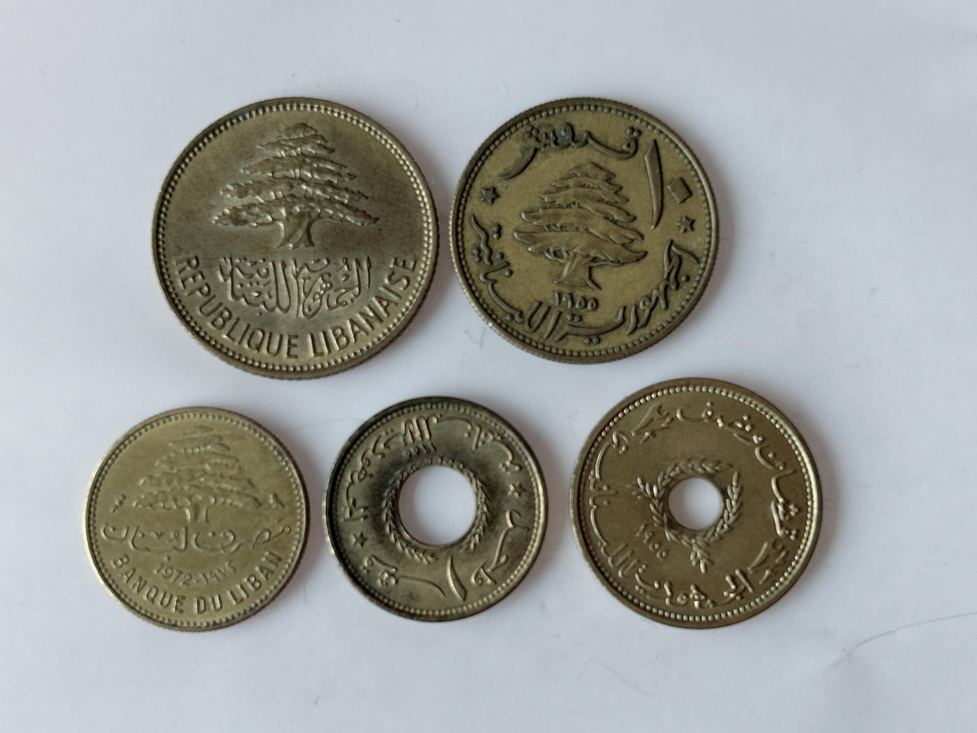 第一海外回流一元起拍收藏 散币专场 第92期 黎巴嫩硬币 5枚