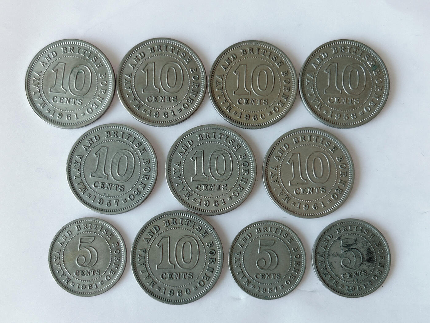 第一海外回流一元起拍收藏 散币专场 第91期 英属马来亚和婆罗洲女王5分、10分硬币 