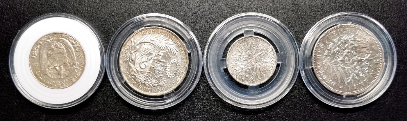 凡希社世界钱币微拍第二百七十期 各国银币四枚①