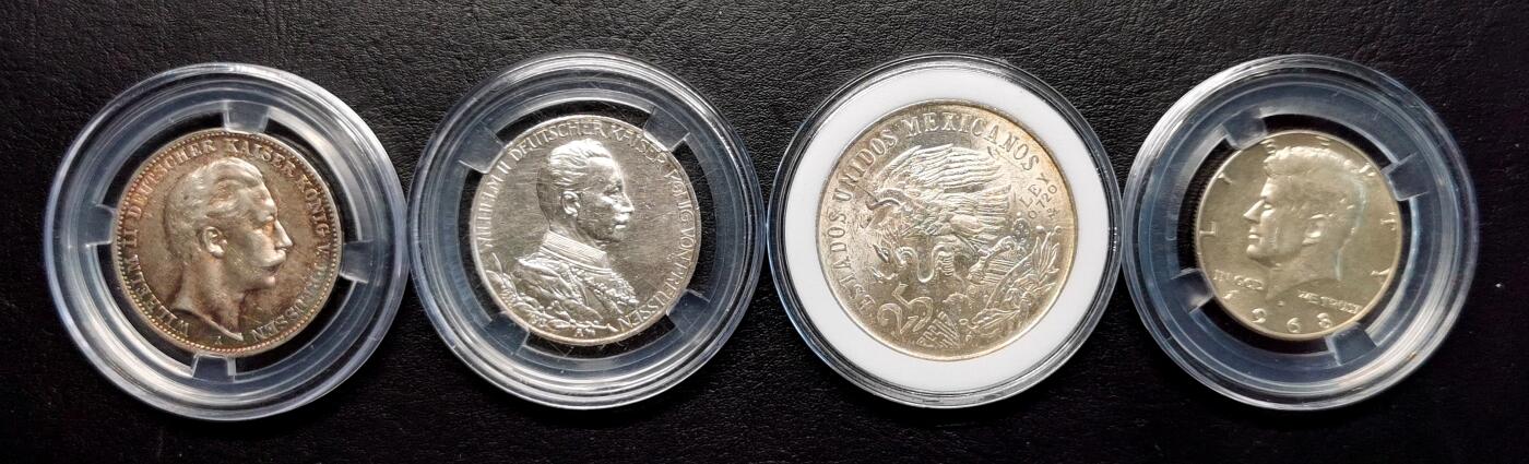 凡希社世界钱币微拍第二百七十期 各国银币四枚③