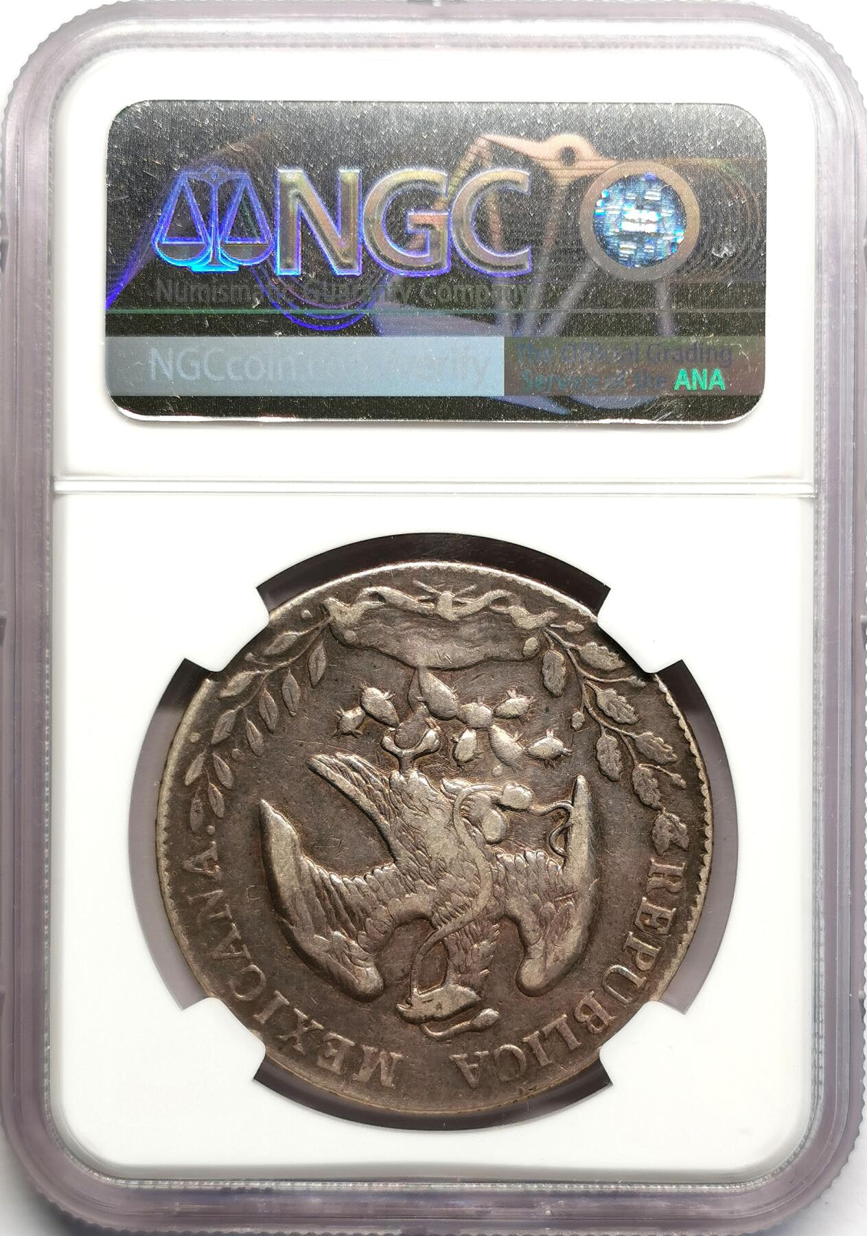 凡希社世界钱币微拍第二百七十期 1876MO墨西哥花边鹰洋NGC-VFD