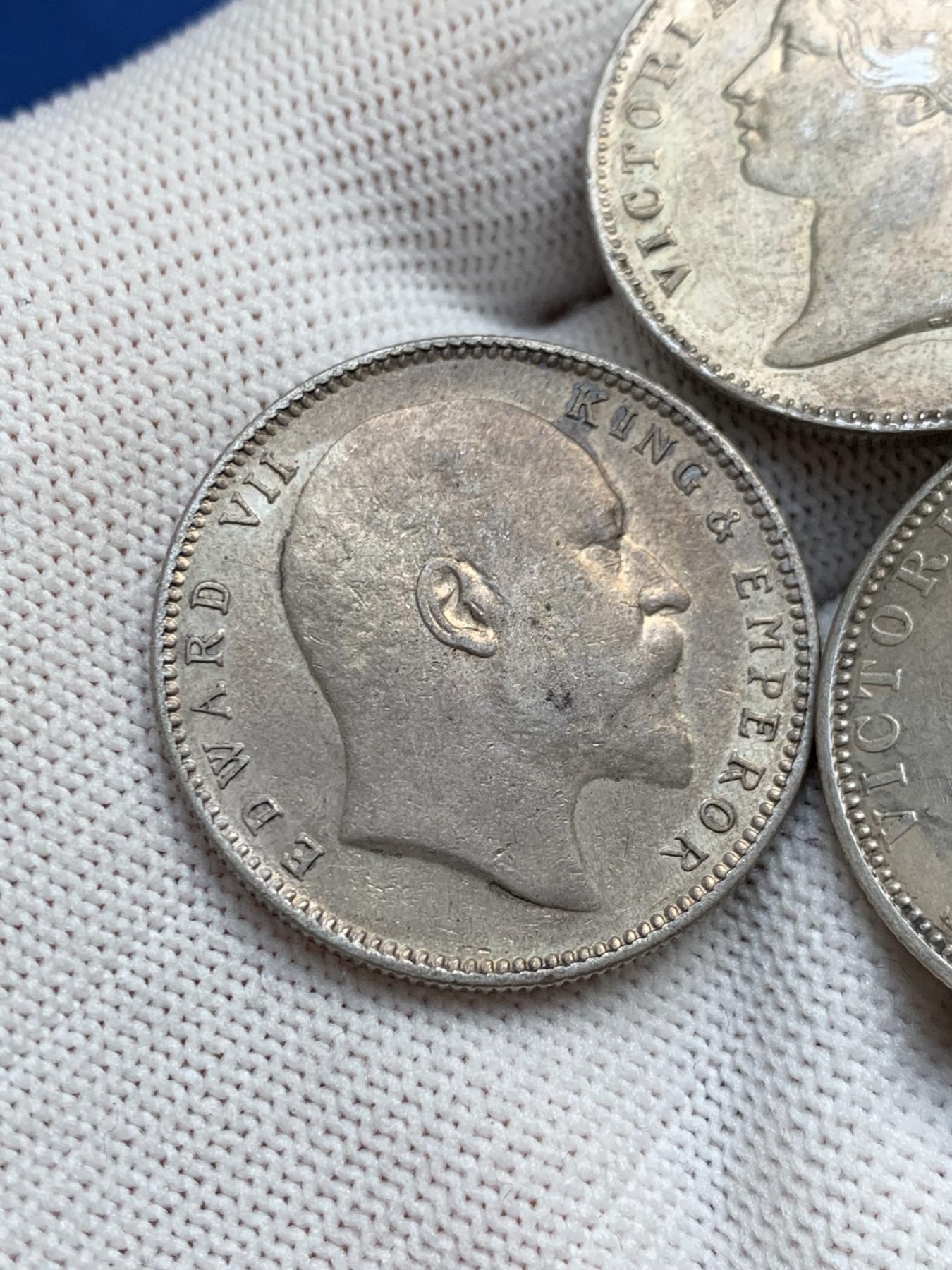 《竞宝斋》第272场- 周日，周一，周二  3场连拍 （全场包邮） 3枚一组 印度卢比1840+1892+1906 带光好品可送评状态