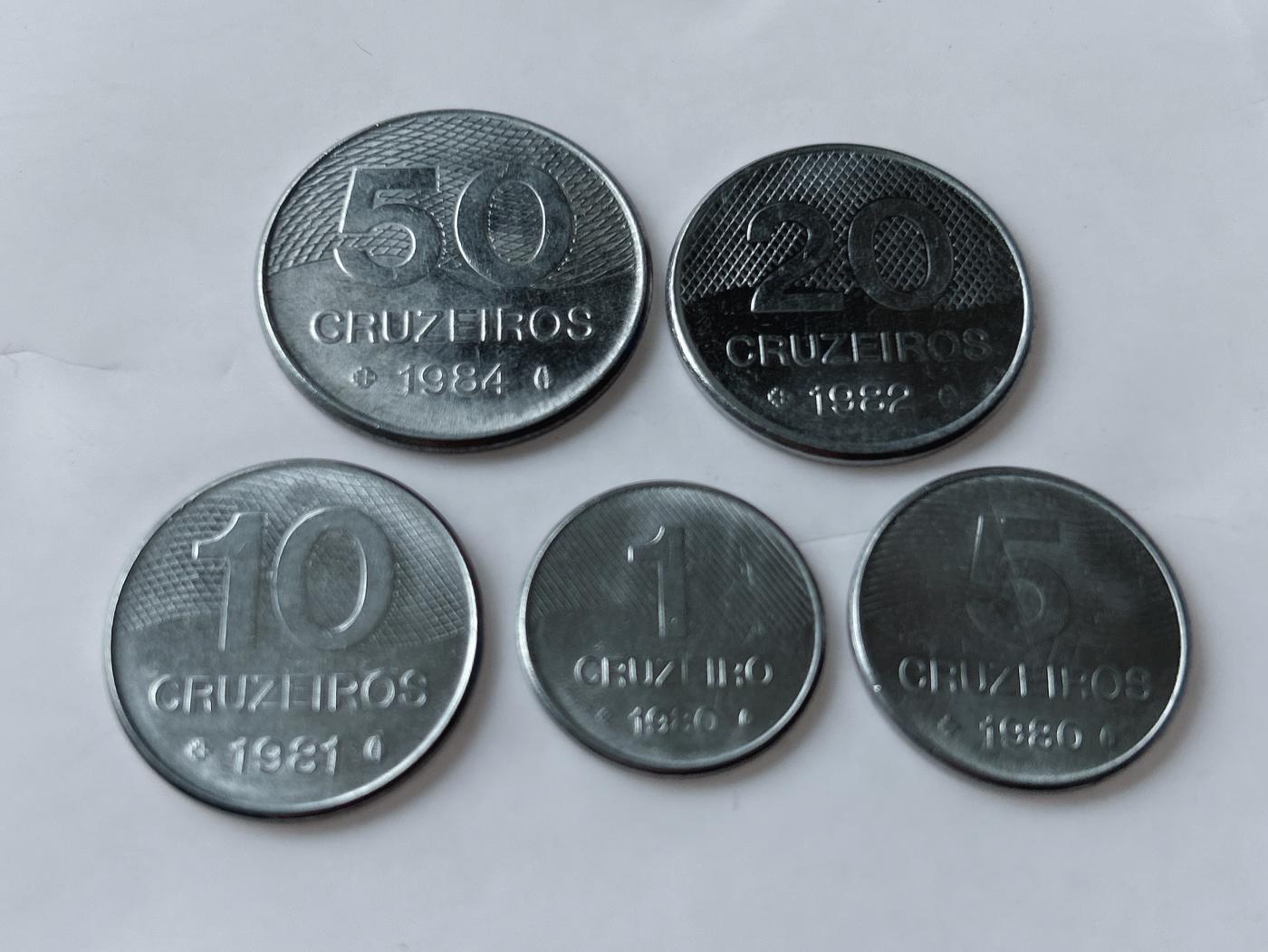 第一海外回流一元起拍收藏 散币专场 第92期 巴西套币 5枚