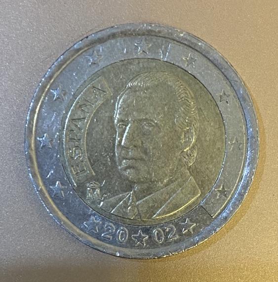 【炜奕收藏】古币纪念币专场，0佣金，全场0+1 西班牙版2欧元硬币，流通品