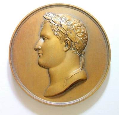 法国1811年 拿破仑儿子出生高浮雕精制超大铜章 68MM 148克 - 法国1811年 拿破仑儿子出生高浮雕精制超大铜章 68MM 148克