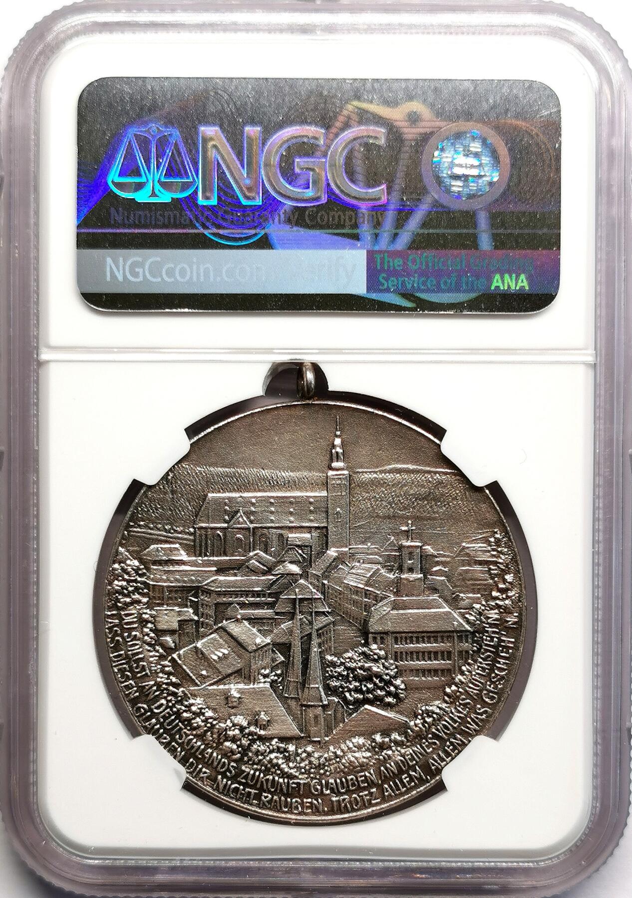 凡希社世界钱币微拍第二百七十期 1925瑞士施尼博格射击节纪念银章NGC-MS61