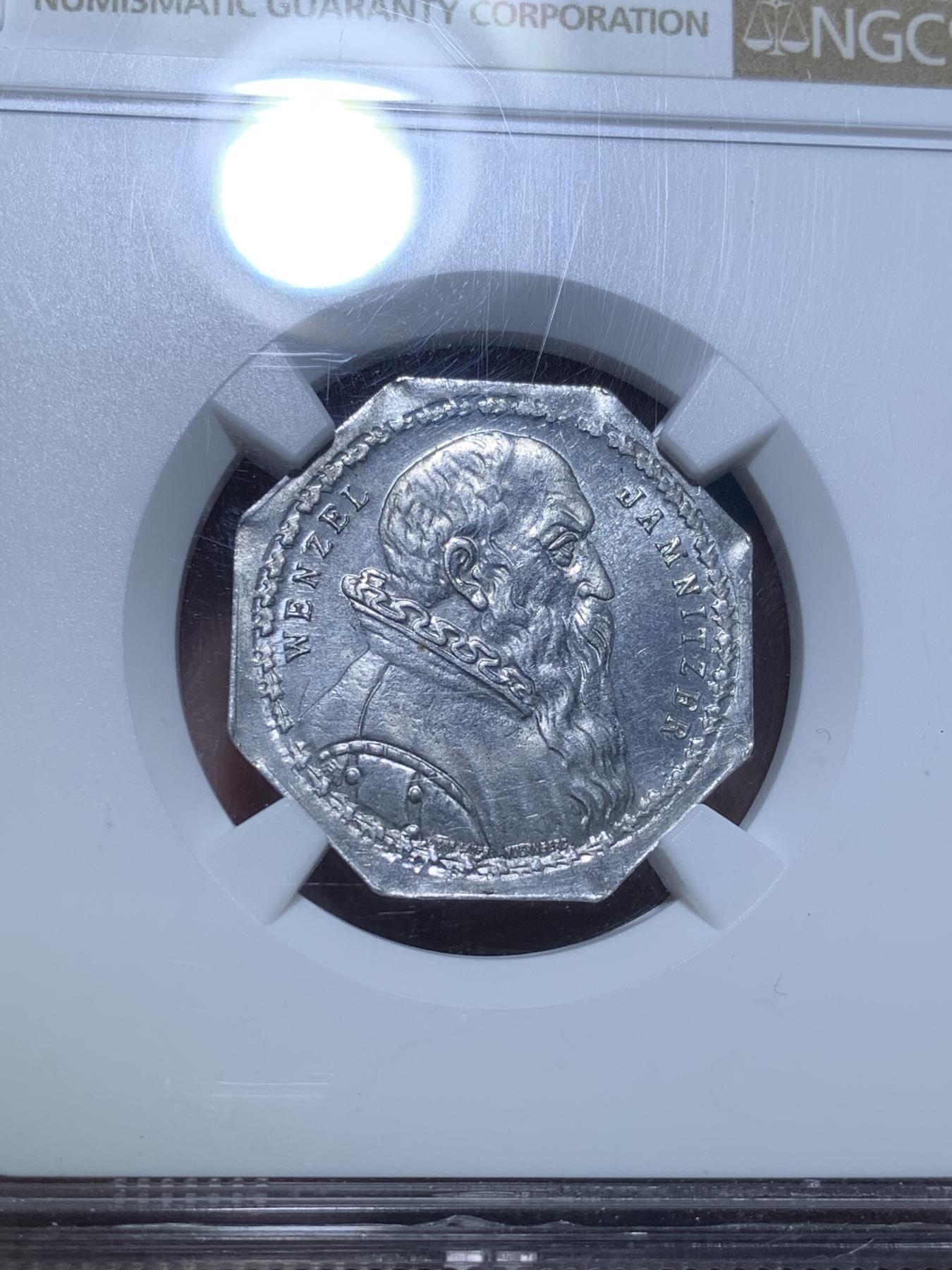 《竞宝斋》第272场- 周日，周一，周二  3场连拍 （全场包邮） NGC MS64 德国1920德紧纽伦堡电车代用币20芬尼八角币