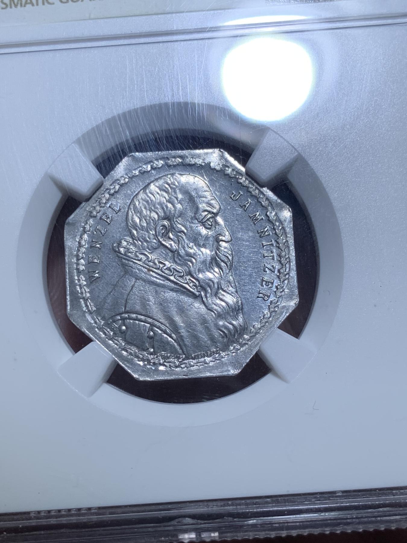 《竞宝斋》第272场- 周日，周一，周二  3场连拍 （全场包邮） NGC MS64 德国1920德紧纽伦堡电车代用币20芬尼八角币