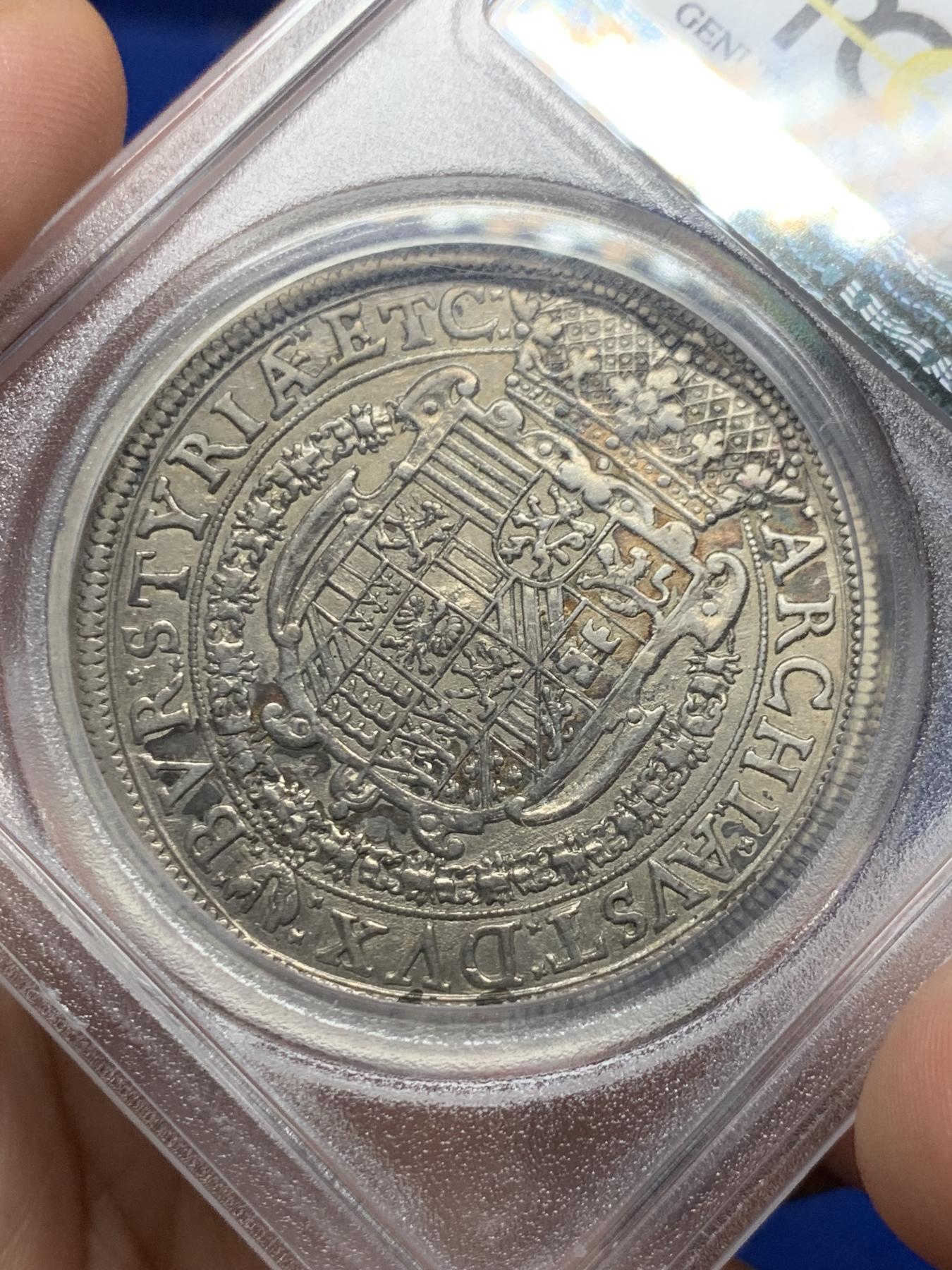 《竞宝斋》第272场- 周日，周一，周二  3场连拍 （全场包邮） PCGS AU 神圣罗马帝国 1626 费迪南二世大泰勒格拉茨厂出品全深打