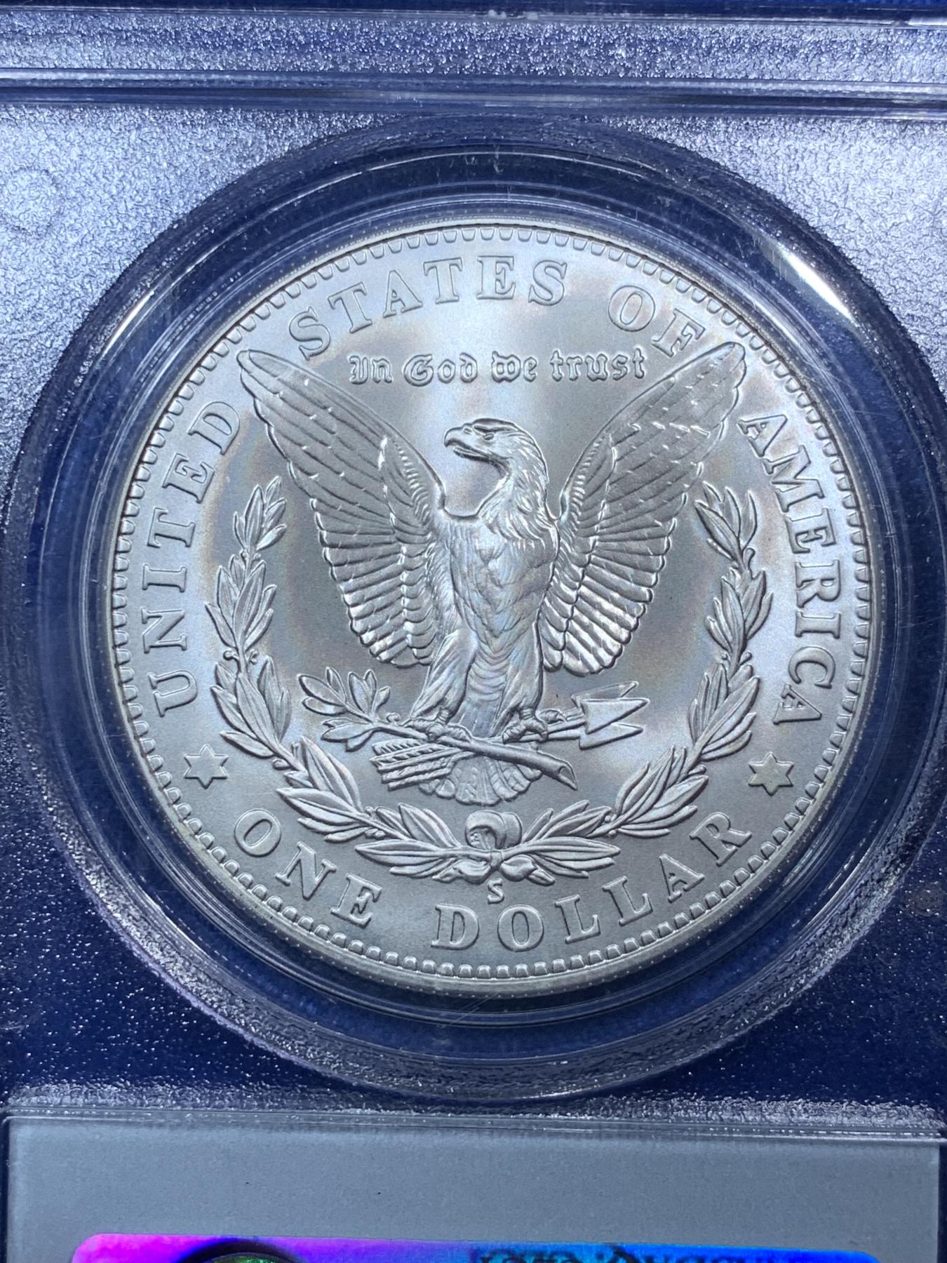 《竞宝斋》第272场- 周日，周一，周二  3场连拍 （全场包邮） PCGS MS69 美国2006年旧金山造币厂建厂普制纪念银币 背面为经典摩根鹰图