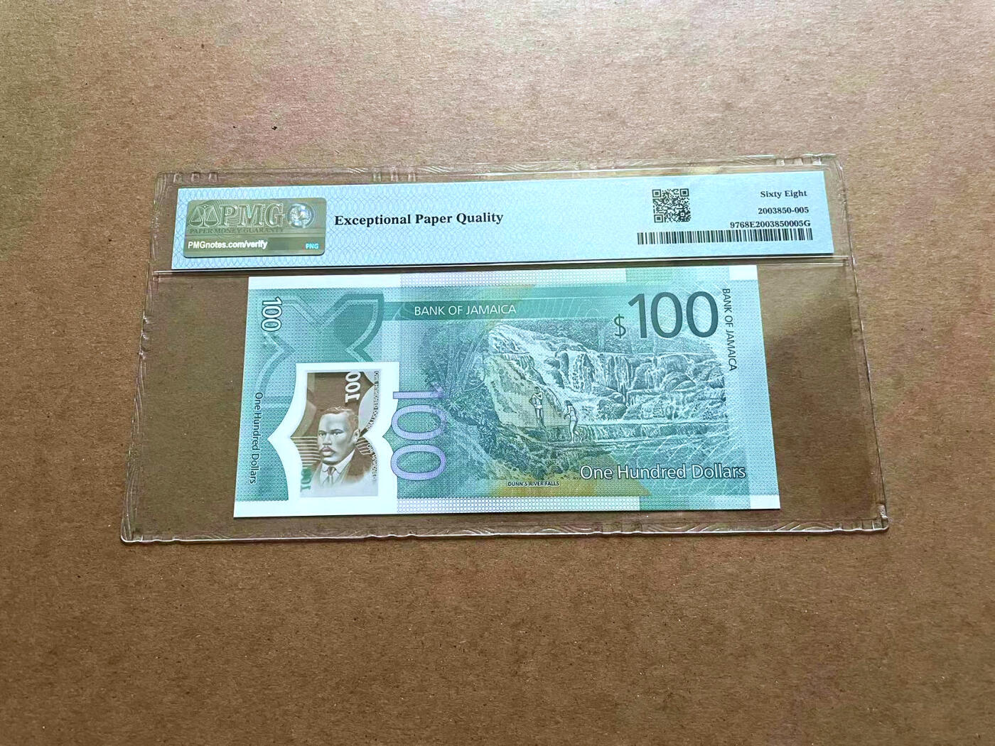 【Blue Auction】✨世界纸币精拍第482期【精】 【倒置号】牙买加 2022年100元 PMG68EPQ 超高分