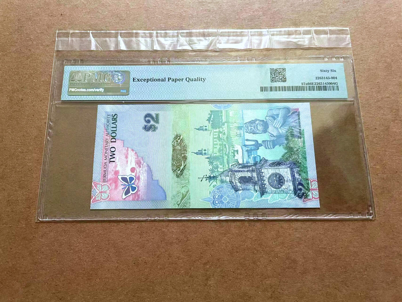 【Blue Auction】✨世界纸币精拍第482期【精】 【无47 获奖钞】百慕大 2009年2元 蓝鸟 PMG66EPQ 