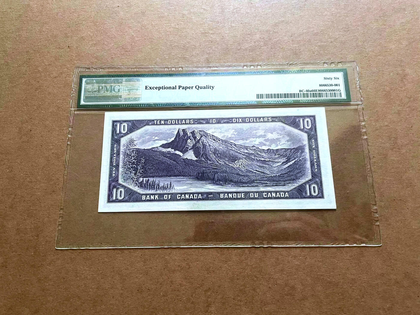 【Blue Auction】✨世界纸币精拍第482期【精】 【无47】加拿大 1954年10元 落基山脉 女王 PMG66EPQ 老壳