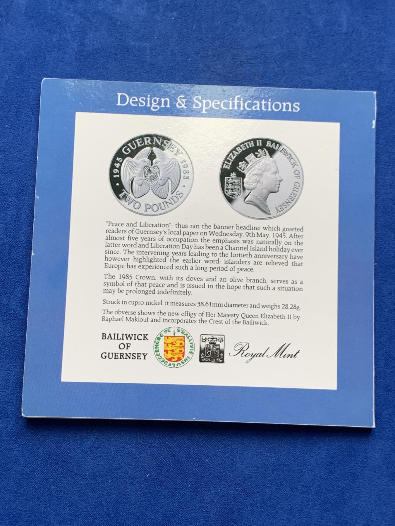 《竞宝斋》第272场- 周日，周一，周二  3场连拍 （全场包邮） 格恩西1985，1986，1987，英国皇家造币厂官方装祯2镑一组，相对少见，漂亮！