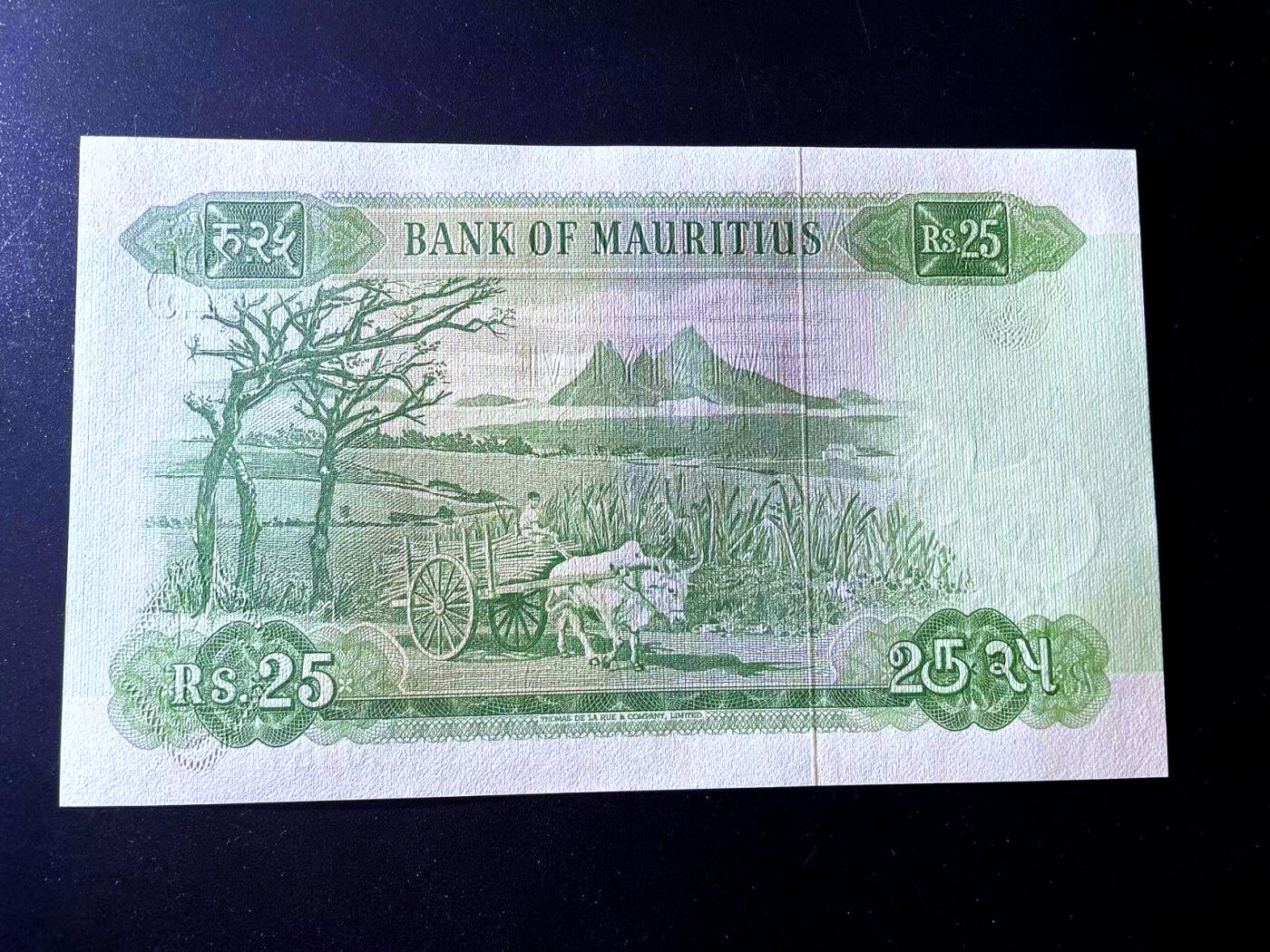 【Blue Auction】✨世界纸币精拍第482期【精】 毛里求斯 1967年25卢比 戎装女王 UNC- 极轻微潮斑