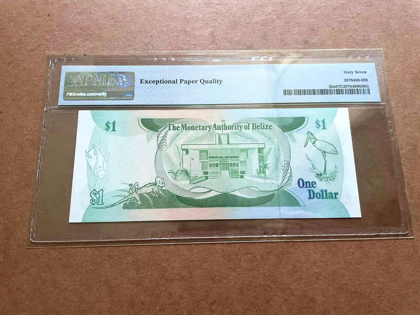 【Blue Auction】✨世界纸币精拍第482期【精】 【无47】伯利兹 1980年1元 PMG67EPQ 高分