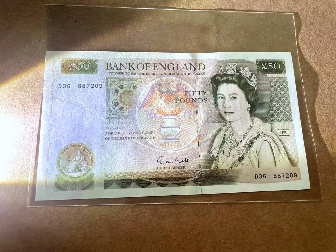 【Blue Auction】✨世界纸币精拍第482期【精】 英国 D序列50镑 UNC- 