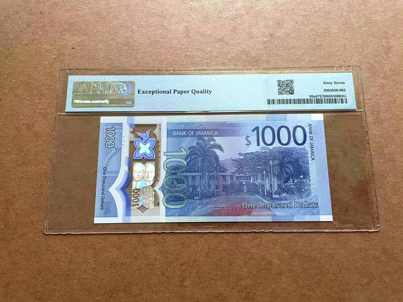 【Blue Auction】✨世界纸币精拍第482期【精】 【AA冠】牙买加 2022年1000元 PMG67EPQ 高分