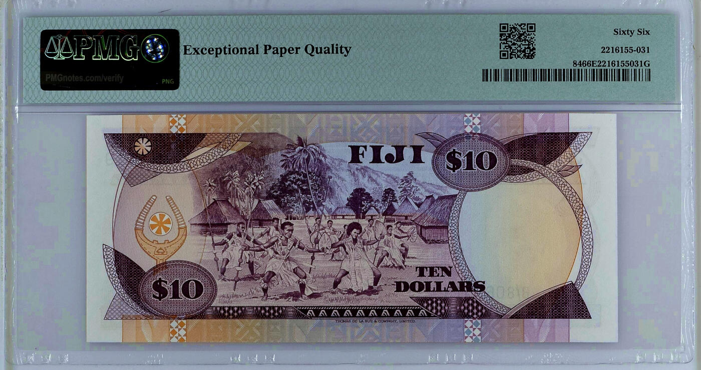 【Blue Auction】✨世界纸币精拍第482期【精】 【无47】斐济 1986年10元 女王 PMG66EPQ 