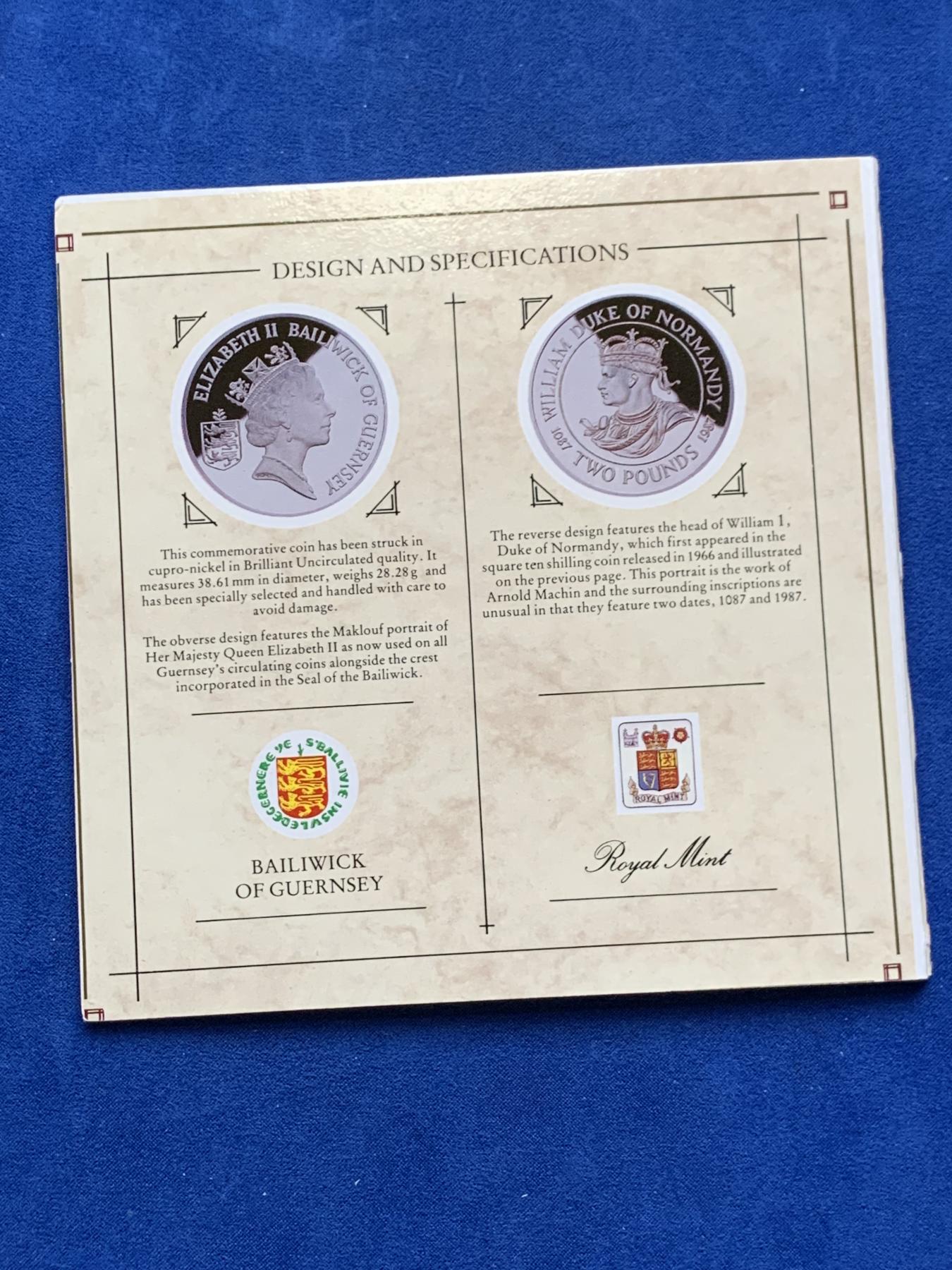 《竞宝斋》第272场- 周日，周一，周二  3场连拍 （全场包邮） 格恩西1985，1986，1987，英国皇家造币厂官方装祯2镑一组，相对少见，漂亮！