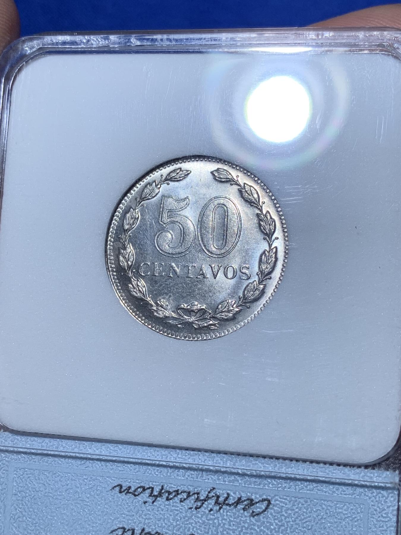 《竞宝斋》第272场- 周日，周一，周二  3场连拍 （全场包邮） NNC MS66 阿根廷1941自由女神50分镍币