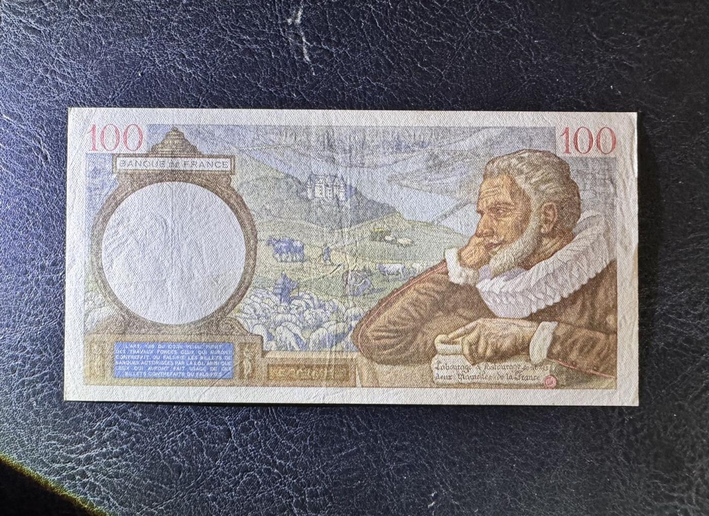 收藏联盟Quantum Auction 第349期拍卖  法国1939年100法郎 非全新 品相如图