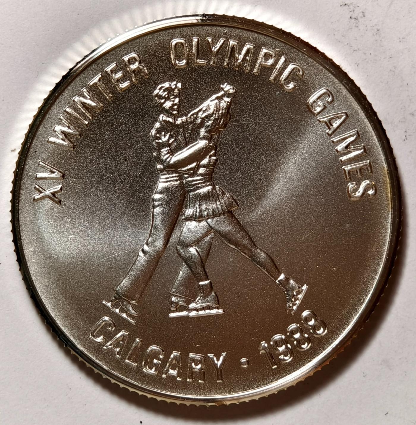 紫瑗钱币——第374期拍卖 阿富汗 1988年 卡尔加里冬奥会 冰上芭蕾 500阿富汗尼 12克 0.999银 UNC