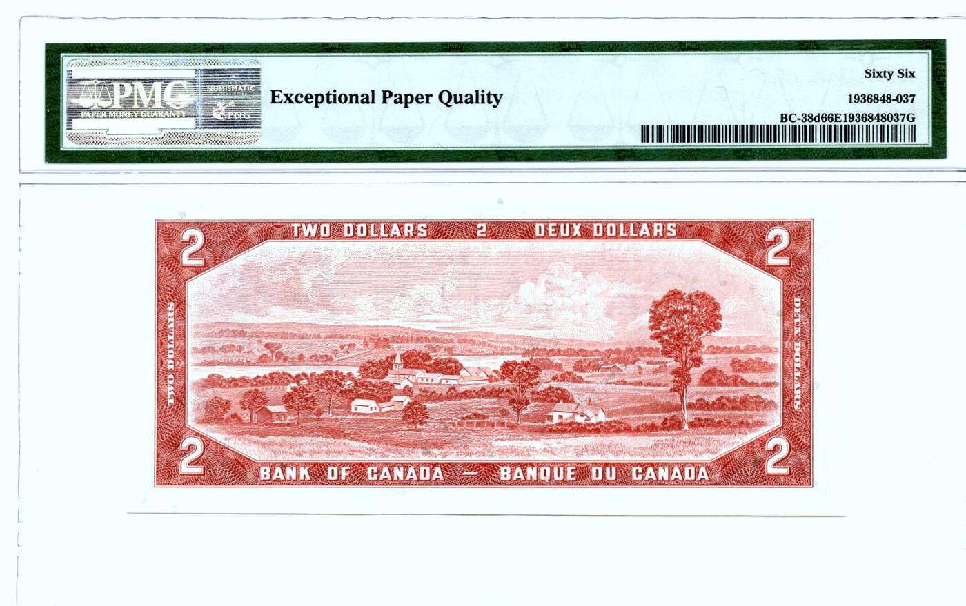 【Blue Auction】✨世界纸币精拍第482期【精】 加拿大 1954年2元 PMG66EPQ 女王 老壳