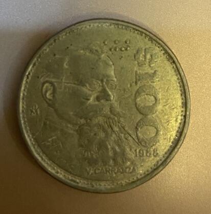 【炜奕收藏】古币纪念币专场，0佣金，全场0+1 墨西哥早期100元铜币