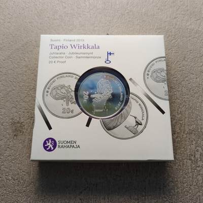 0起1加再包邮-纯粹捡漏拍-326期FAO及芬兰少见精制纪念币主题加场 - 【少见】芬兰2015年20欧元现代设计大师塔比奥·威卡拉诞生100周年精制纪念银币-盒证全-量5000