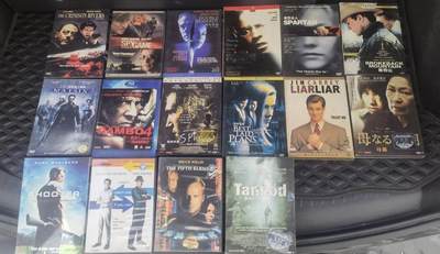 ↓君缘收藏120期☞钱币邮品↓无佣金、可寄存、满10元包邮  - 美国影片DVD16张，黑客帝国、第一滴血等一起出售，外壳旧