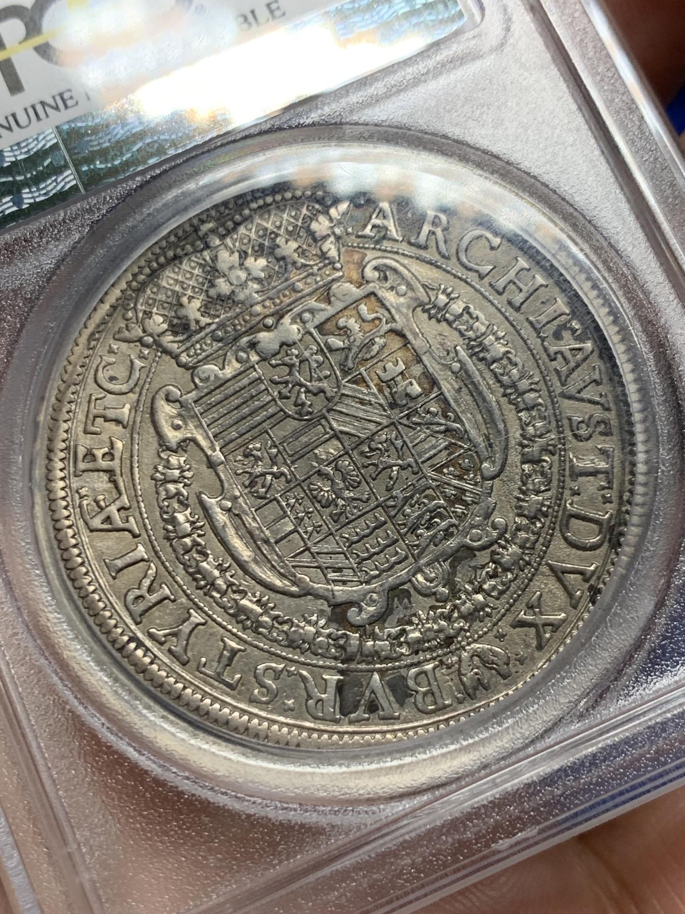 《竞宝斋》第272场- 周日，周一，周二  3场连拍 （全场包邮） PCGS AU 神圣罗马帝国 1626 费迪南二世大泰勒格拉茨厂出品全深打