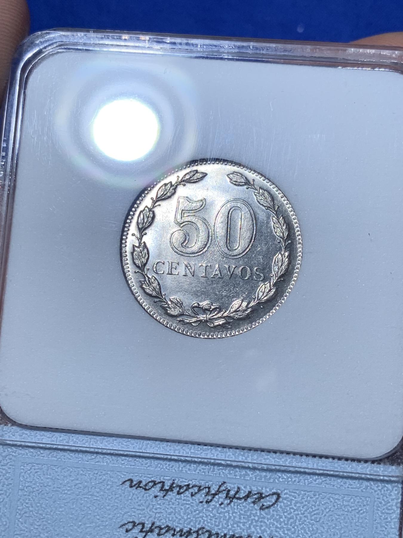 《竞宝斋》第272场- 周日，周一，周二  3场连拍 （全场包邮） NNC MS66 阿根廷1941自由女神50分镍币