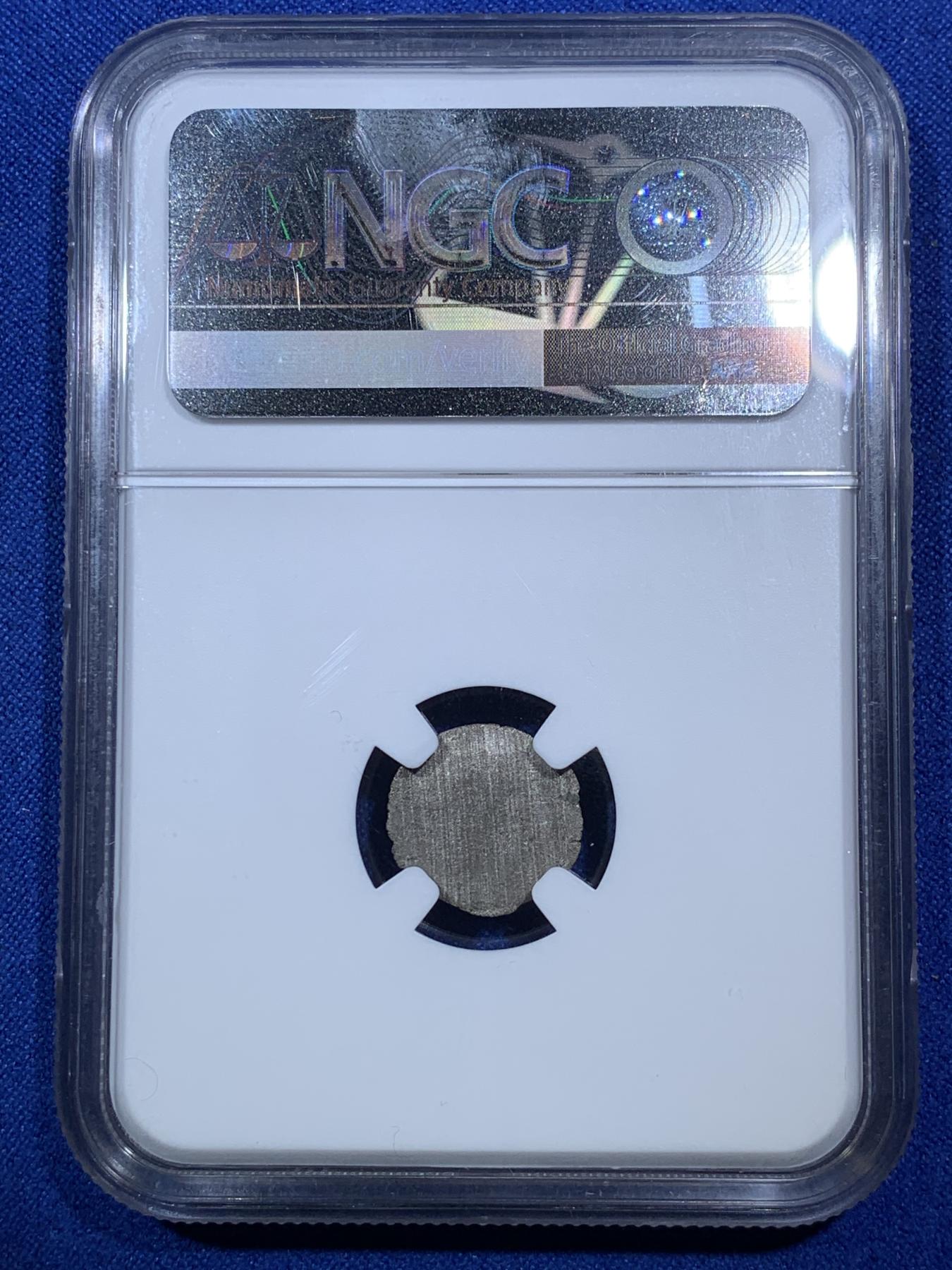 《竞宝斋》第272场- 周日，周一，周二  3场连拍 （全场包邮） NGC MS63 德国纽伦堡1685年盾徽1芬尼 单面小银币