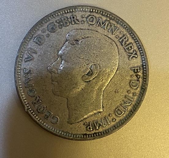 【炜奕收藏】古币纪念币专场，0佣金，全场0+1 1937年英国1便士，背面乔治六世头像