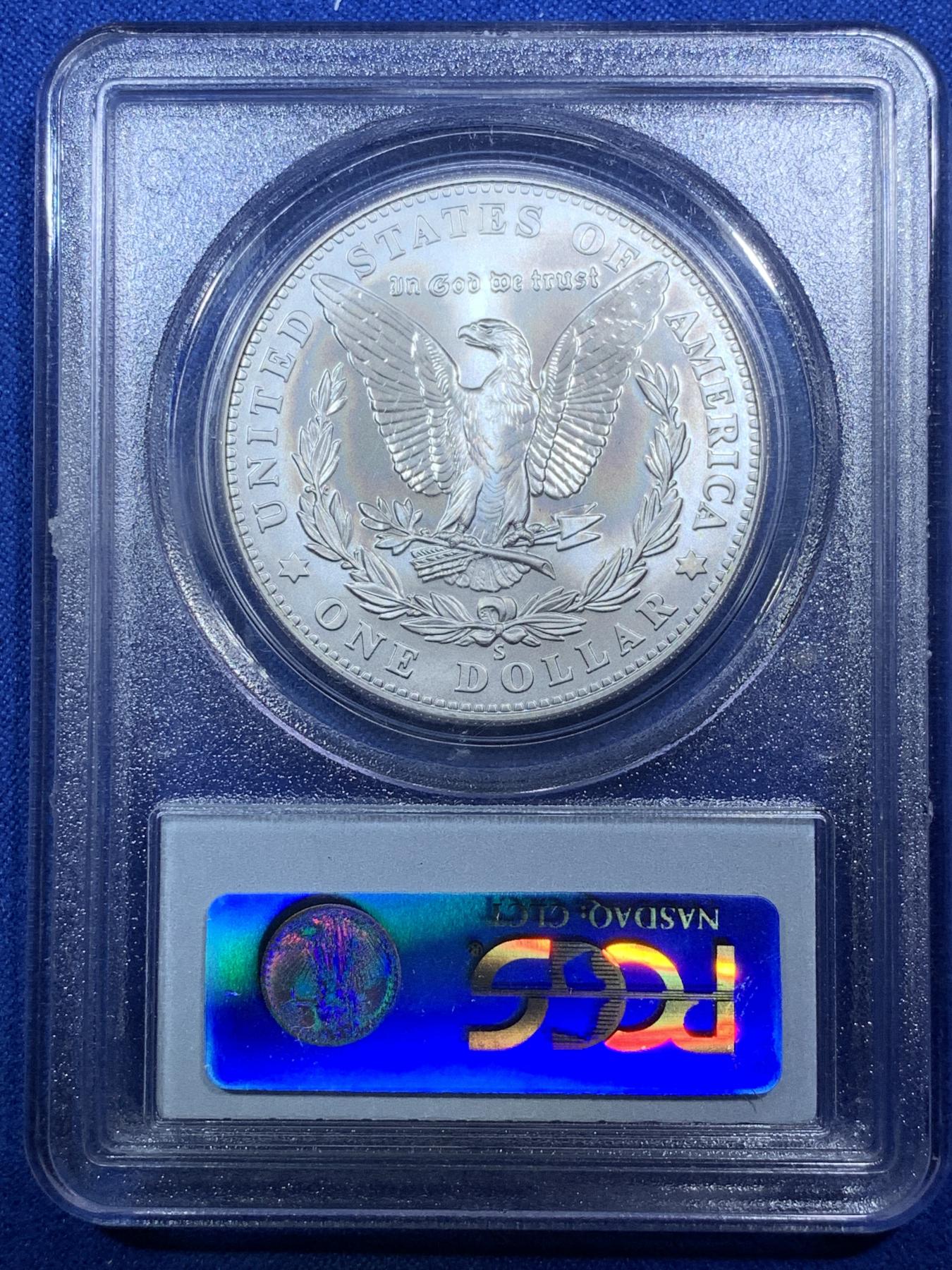 《竞宝斋》第272场- 周日，周一，周二  3场连拍 （全场包邮） PCGS MS69 美国2006年旧金山造币厂建厂普制纪念银币 背面为经典摩根鹰图