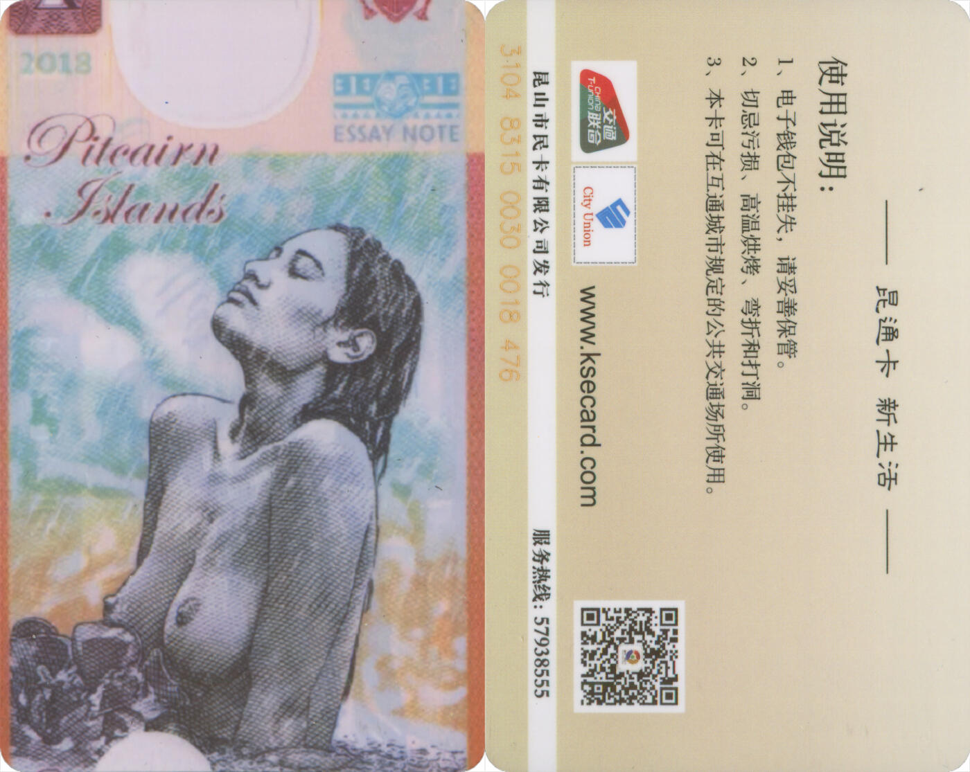 交通卡专场（二） 昆通卡 委制卡 美女油画 全新