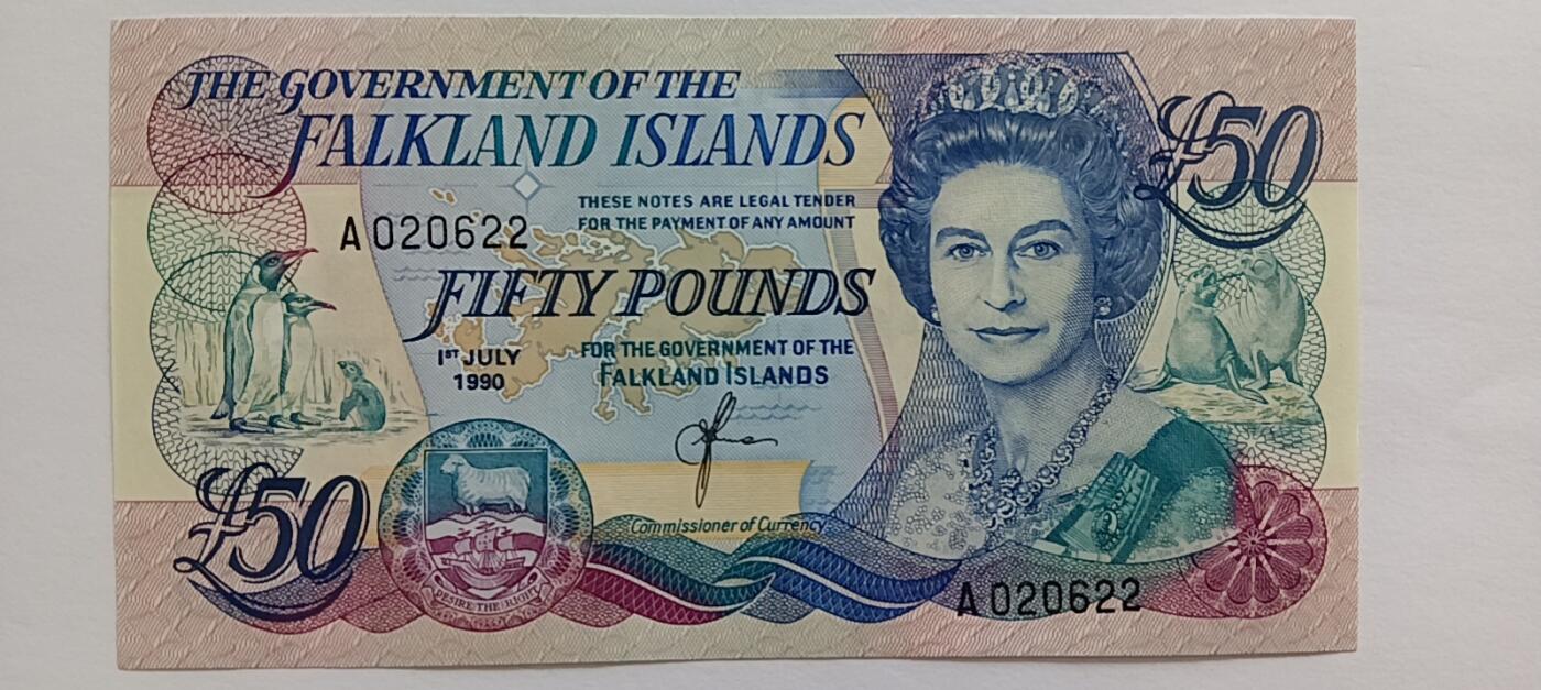 精品钱币第30场 福克兰50镑