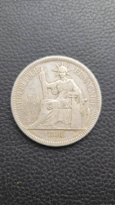 桂P钱币文化工作室拍卖第十一期 - 法属印支1888年大坐洋银币，五珍之一