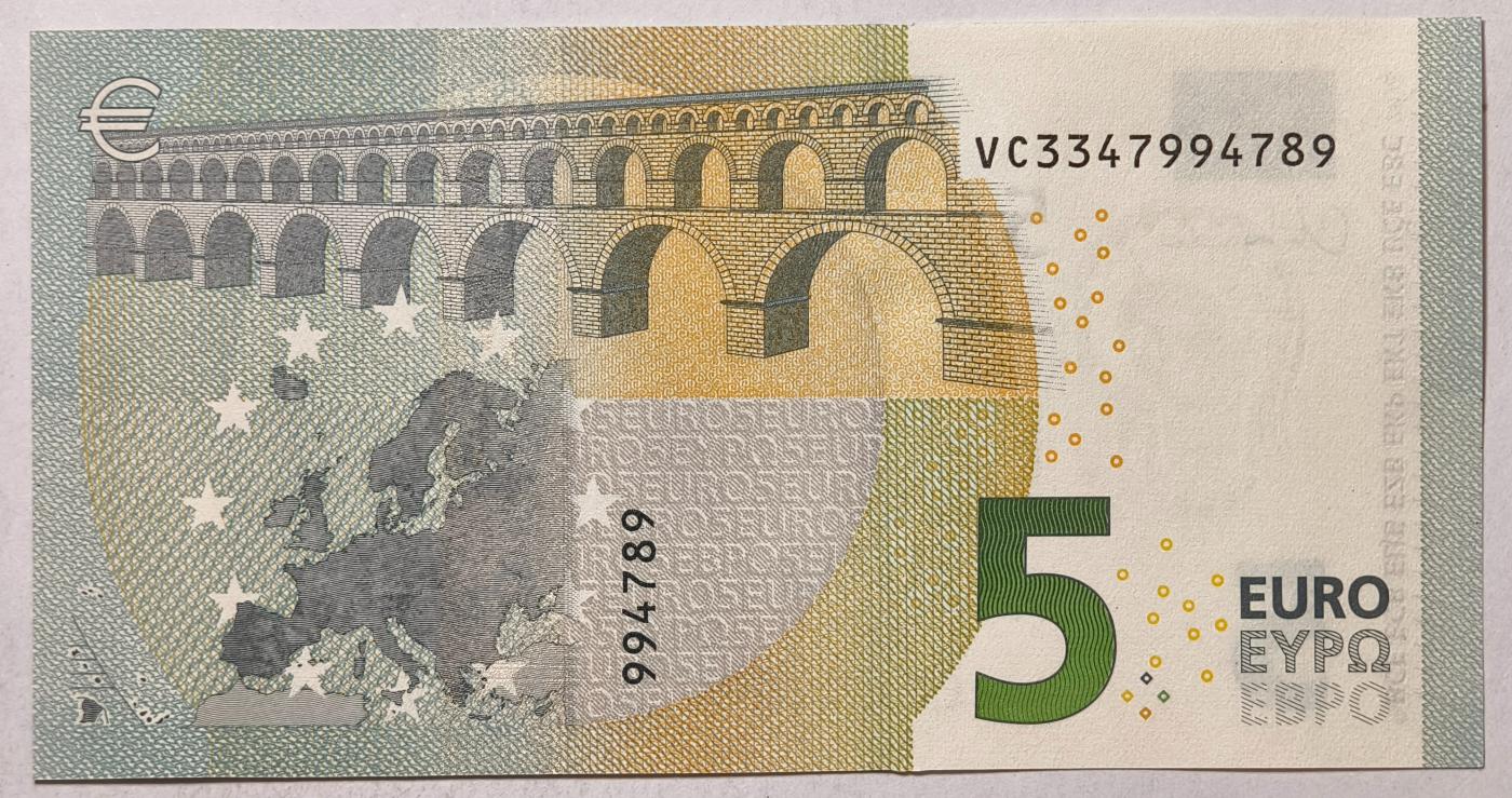 紫瑗钱币——第357期拍卖—— 纸币场 欧元 西班牙 2013年 加尔桥 5欧元 UNC