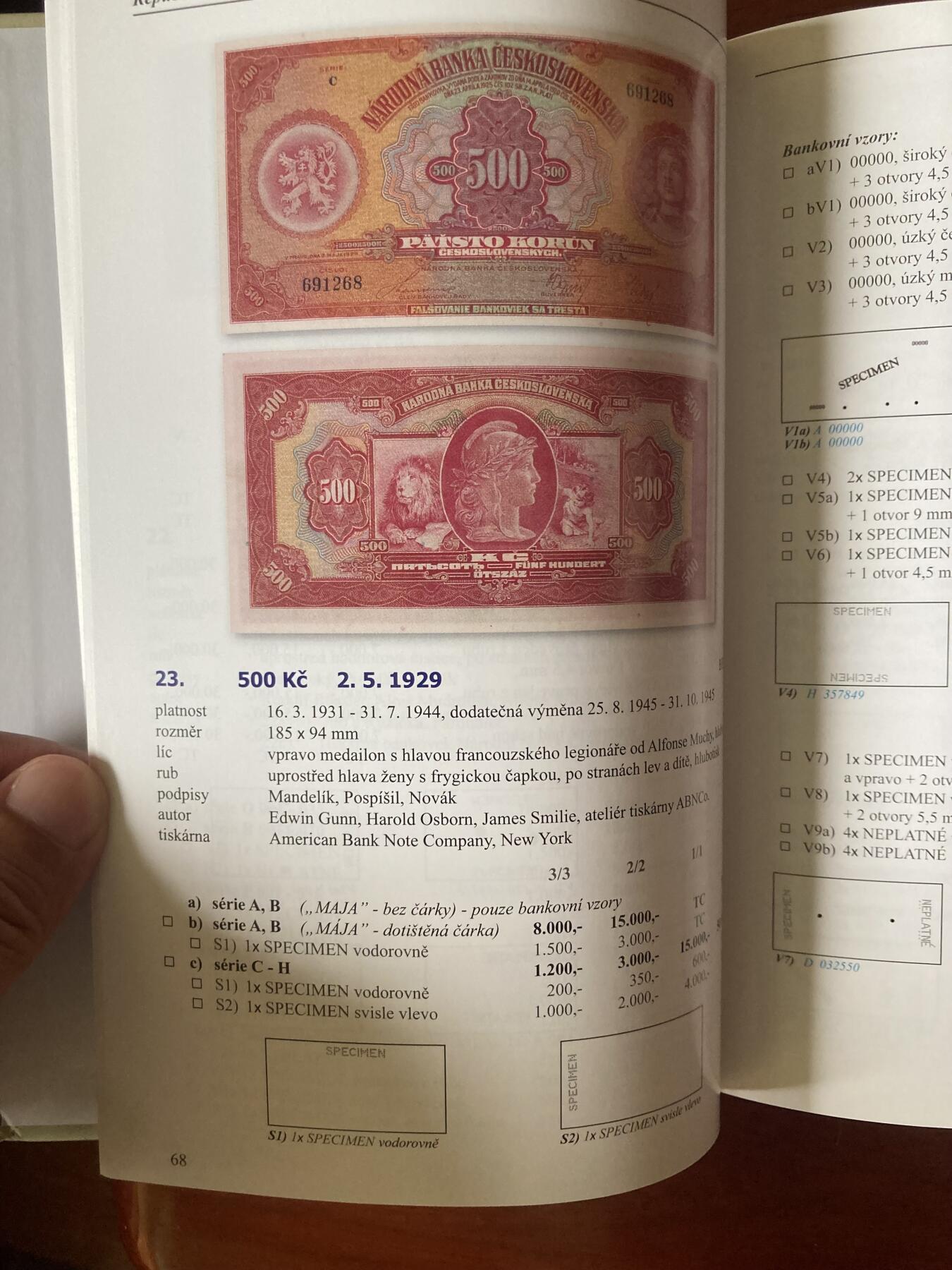捷克斯洛伐克1900-2019纸币目录