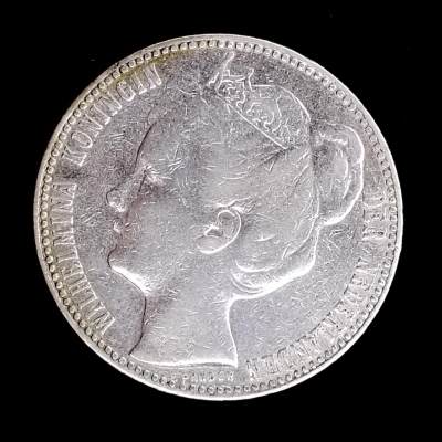 巴斯克收藏第271期 散币专场 6月4/5/6号三场连拍 全场包邮 - 荷兰 威廉明娜 1904年 1荷兰盾银币