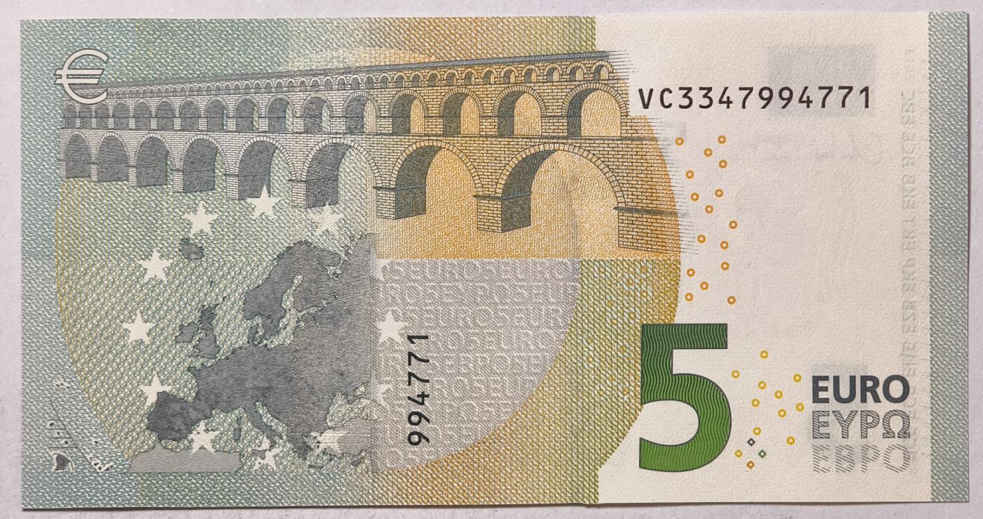 紫瑗钱币——第357期拍卖—— 纸币场 欧元 西班牙 2013年 加尔桥 5欧元 UNC