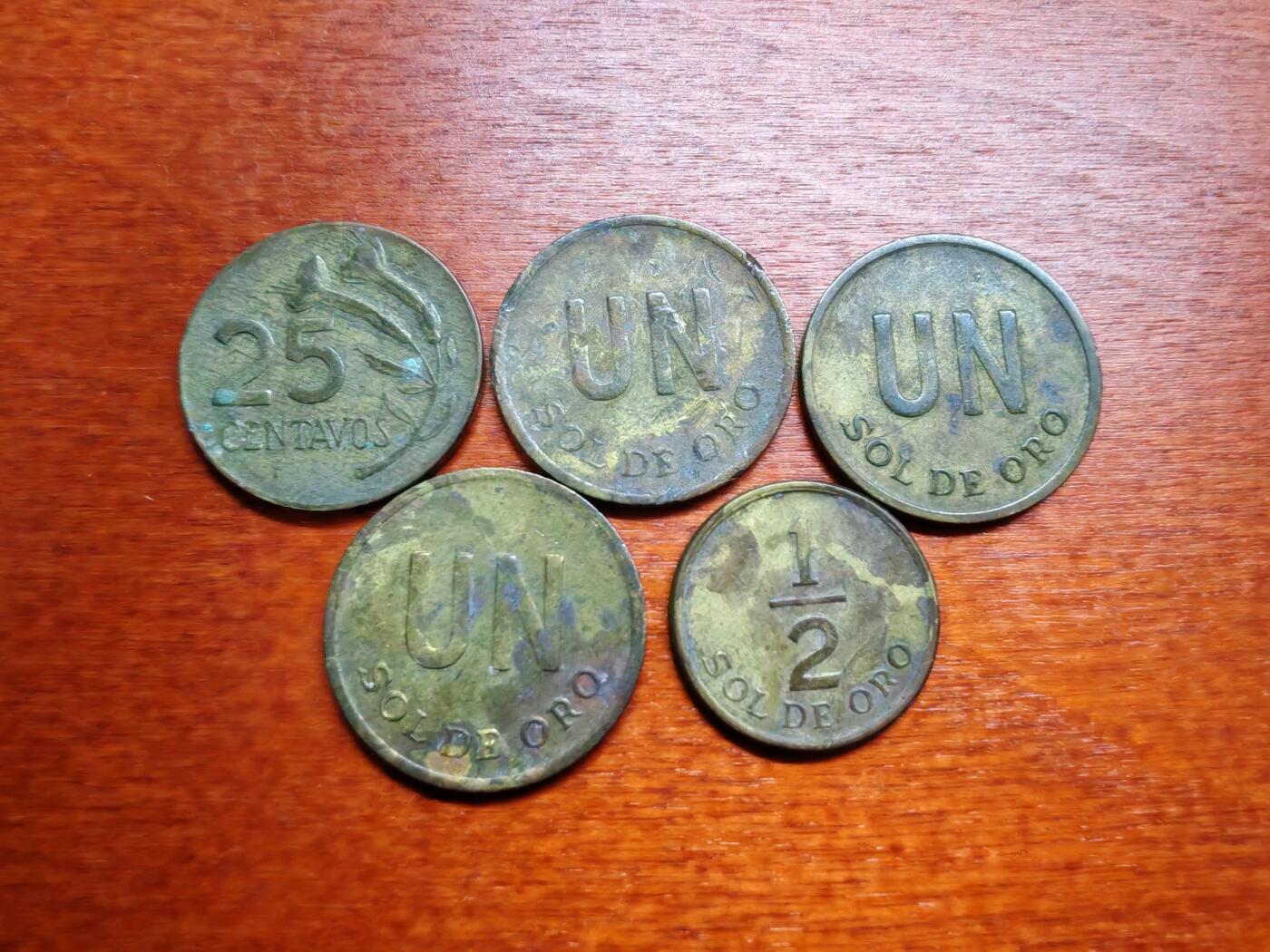 长老汇龙年散币拍卖第一场 1972-76秘鲁铜币，5枚